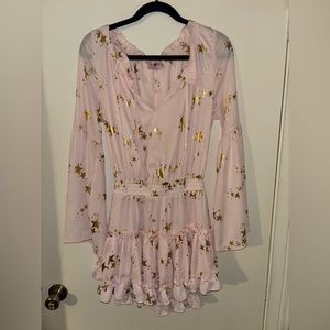 The CUTEST pink with stars Buddy Love ruffle dress.